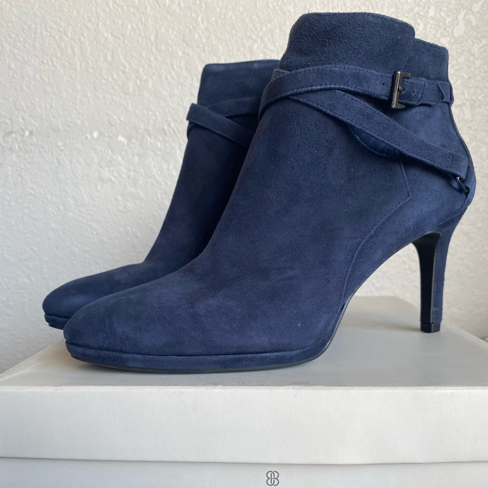 Bandilino Navy Blue suede booties.  Size 10 Medium